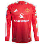 Alejandro Garnacho Manchester United 2024/2025 Home Long Sleeve Player Soccer Shirt - Red