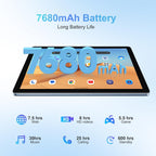 Tablet Blackview Tab 70 Wifi 10 inch Tablet 64GB ROM 8GB RAM Android 13, Google GMS Widevine L1 WiFi 6 Tablet for Kids with Case, Gray