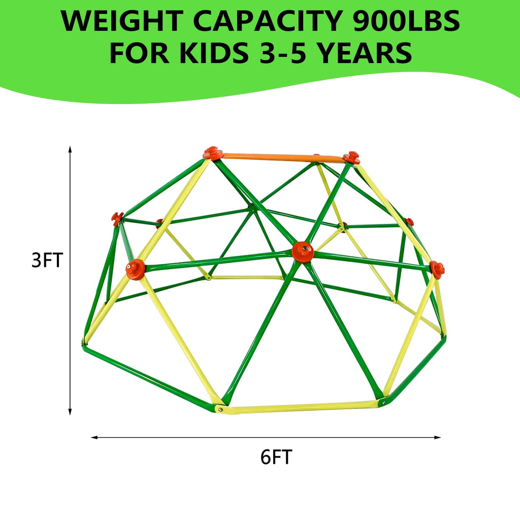 SESSLIFE 6ft Outdoor Dome Climber, Kids Jungle Gym Dome for 3-5 Years Old, Supports 500lbs, TE1305