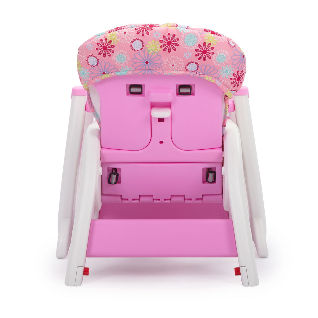 TOBBI 3 in 1 Baby High Chair Convertible Toddler Table Chair Set, Play Seat Booster with Feeding Tray, Adjustable Seat Back, Pink