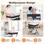 Costway Baby Infant Changing Table Folding Diaper Station Nursery with Storage Black