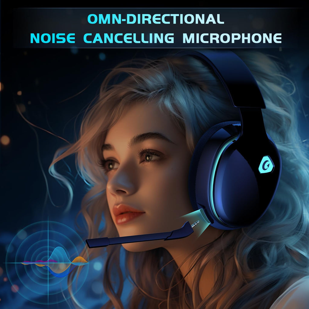Artsic Wireless Gaming Headset with Microphone for PC, PS4, PS5, Mac, Nintendo Switch with Bluetooth 5.2, 2.4GHz USB PS5 headset,Gaming Headphones with 3.5mm Wired Jack for Xbox Series