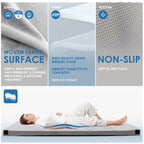 KingChii CertiPUR-US 3" Thick Memory Foam Mattress, Sleeping Bed for Kids Adults,Portable Roll up Sleeping Mats with Removable Waterproof Topper Travel Bag,TWIN/75*38*3 In