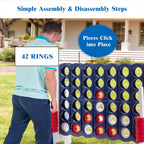 Costway Jumbo 4-to-Score 4 in A Row Giant Game Set Indoor Outdoor Adults Kids Family Fun