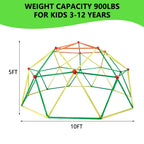 SESSLIFE 6ft Outdoor Dome Climber, Kids Jungle Gym Dome for 3-5 Years Old, Supports 500lbs, TE1305