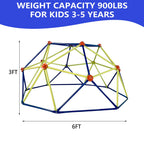 SESSLIFE 6ft Outdoor Dome Climber, Kids Jungle Gym Dome for 3-5 Years Old, Supports 500lbs, TE1305