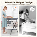 Costway Baby Infant Changing Table Folding Diaper Station Nursery with Storage Black
