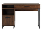 Mainstays Wood & Metal Writing Desk with 1 Drawer and 1 Door for Teen Adult,29.92 in, Natural Finish.