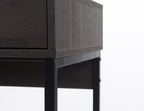 Mainstays Wood & Metal Writing Desk with 1 Drawer and 1 Door for Teen Adult,29.92 in, Natural Finish.