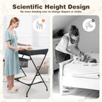 Costway Baby Infant Changing Table Folding Diaper Station Nursery with Storage Black