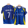 Al Nassr Ronaldo Away Soccer Shirt 2025 Blue Yellow