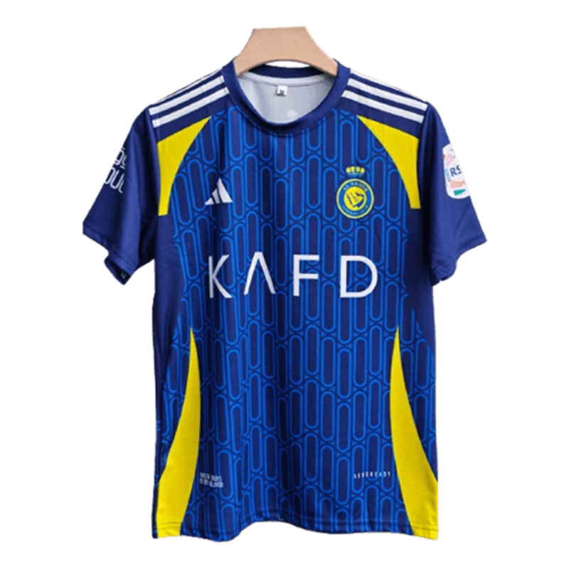 Al Nassr Ronaldo Away Soccer Shirt 2025 Blue Yellow