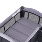Pamo Babe Unisex Portable Baby Play Yard Include Wheels, Canopy, Changing Table for Newborn(Grey)