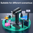 MECO Cordless Compressed Air Duster, Replaces Air Cans, 100000RPM Computer Keyboard Dust Cleaner Blower for Electronic