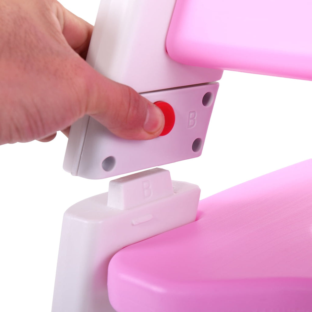 TOBBI 3 in 1 Baby High Chair Convertible Toddler Table Chair Set, Play Seat Booster with Feeding Tray, Adjustable Seat Back, Pink