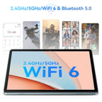 Tablet Blackview Tab 70 Wifi 10 inch Tablet 64GB ROM 8GB RAM Android 13, Google GMS Widevine L1 WiFi 6 Tablet for Kids with Case, Gray