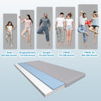 KingChii CertiPUR-US 3" Thick Memory Foam Mattress, Sleeping Bed for Kids Adults,Portable Roll up Sleeping Mats with Removable Waterproof Topper Travel Bag,TWIN/75*38*3 In