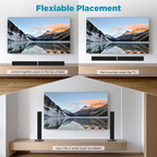 VEAT00L 2.1ch Sound Bars for TV, Soundbar with Subwoofer, Wired & Wireless Bluetooth 5.0 3D Surround Speakers, Optical/HDMI/AUX/RCA/USB Connection, Wall Mountable, Remote Control