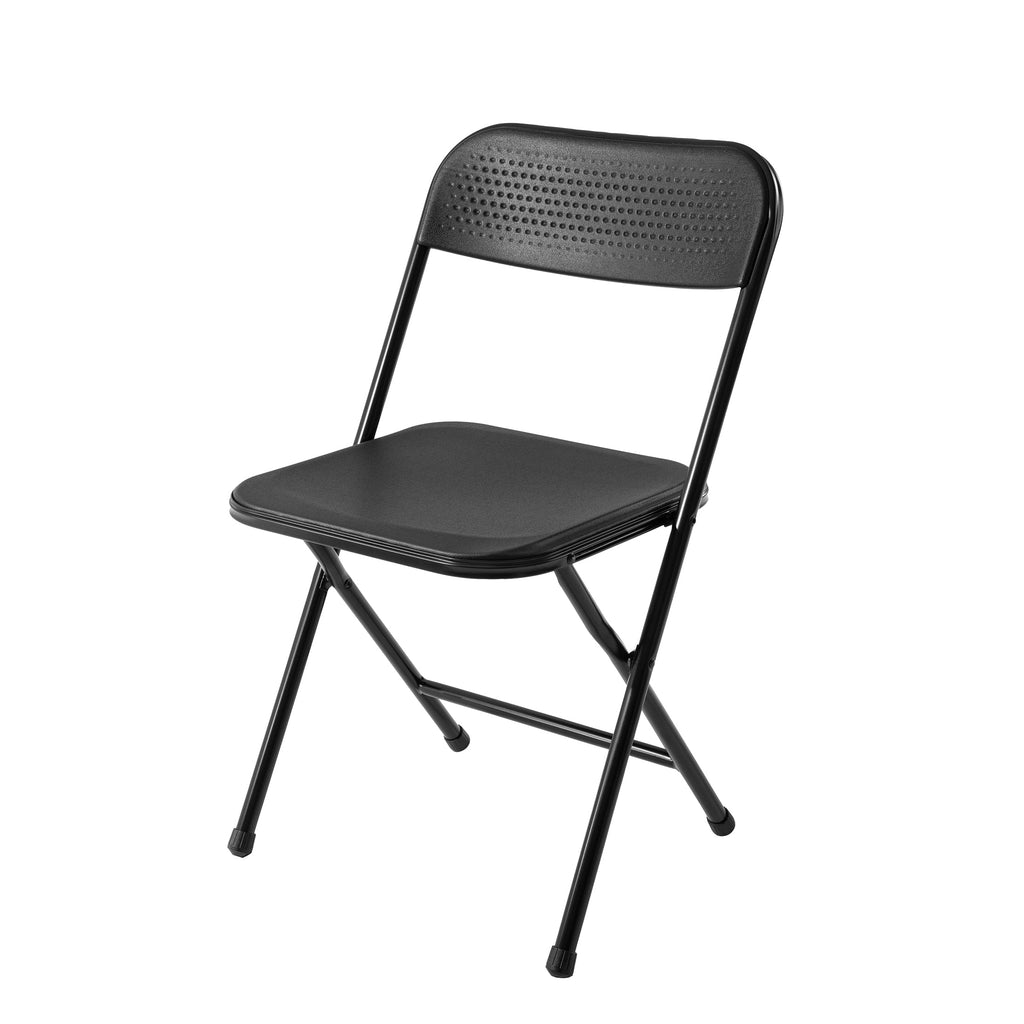 Mainstays 5 Piece Resin Card Folding Table and Four Folding Chairs Set, Black