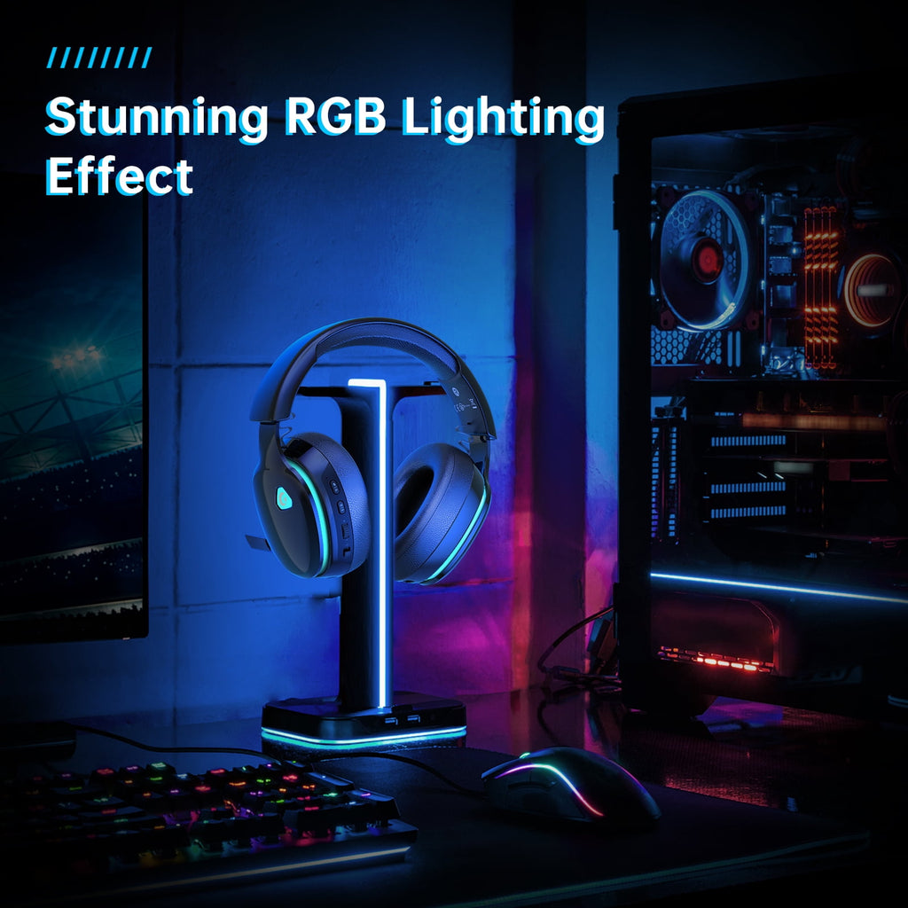 Artsic Wireless Gaming Headset with Microphone for PC, PS4, PS5, Mac, Nintendo Switch with Bluetooth 5.2, 2.4GHz USB PS5 headset,Gaming Headphones with 3.5mm Wired Jack for Xbox Series