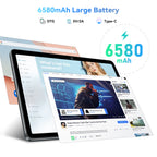 Tablet Blackview Tab 70 Wifi 10 inch Tablet 64GB ROM 8GB RAM Android 13, Google GMS Widevine L1 WiFi 6 Tablet for Kids with Case, Gray