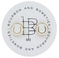 Horseshoe Stud Earring - White
