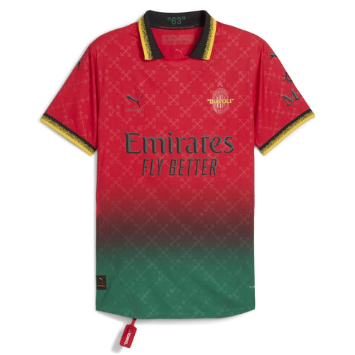 AC Milan x Off-White 2024/25 Home Soccer Shirt - Red/Black